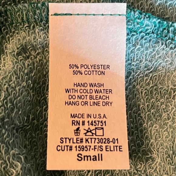 Everlily Rain Peach Love California Fleece Shirt in Green Size Small - Picture 6 of 6